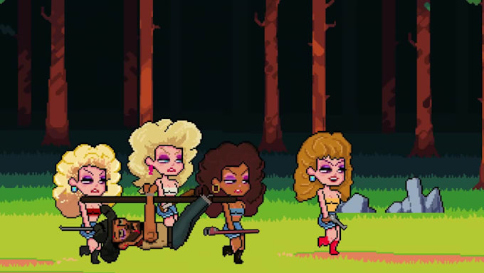 make a 30 sec music video pixel style 8 bits