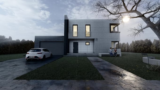 create architectural 3d rendering exterior