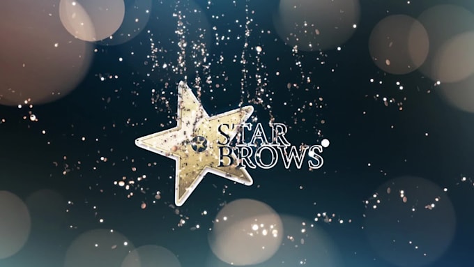 create beauty glitter particles logo intro