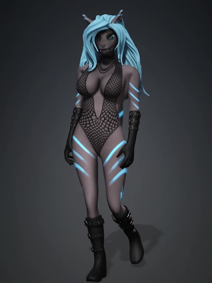 do 3d character design and make it vrchat or vtubing ready