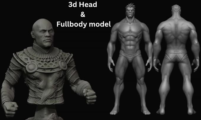 sculpt 3d head, face, portrait, bust up model,3d coin, full body for 3d printing