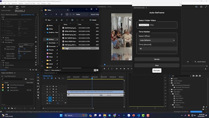 create a custom extension for premiere pro as per your request