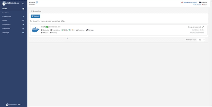 install docker with web UI login