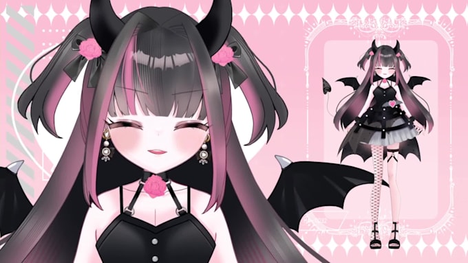 draw anime 2d vtuber model, 2d vtuber rigging, live2d vtuber model, 2d vtuber