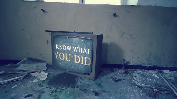 make horror intro with texts and your logo