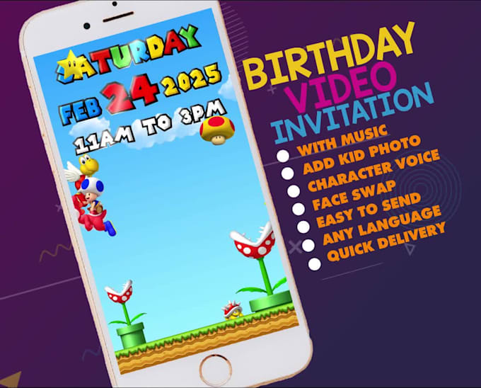 do digital or animated birthday invitation