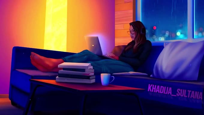 create lofi loop animation for youtube