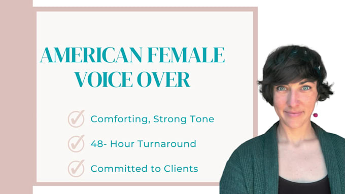 record a female voice over in english
