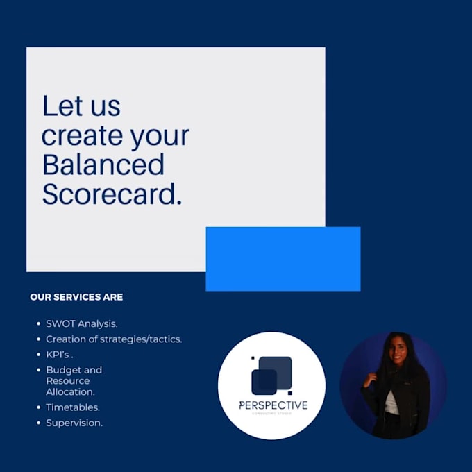strategize and write a balanced scorecard for you, key performance metrics, kpis