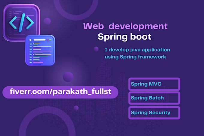 develop and bug fix application in java, spring boot