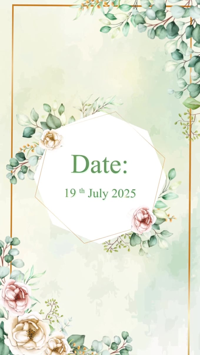 create animated wedding invitation video and save the date