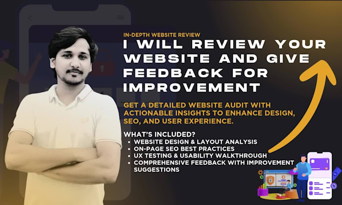 review your website and give feedback for improvement