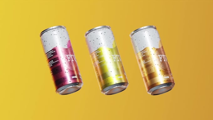 create eye catching 3d animated soda can ads