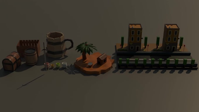 model high quality 3d game assets in blender for your game