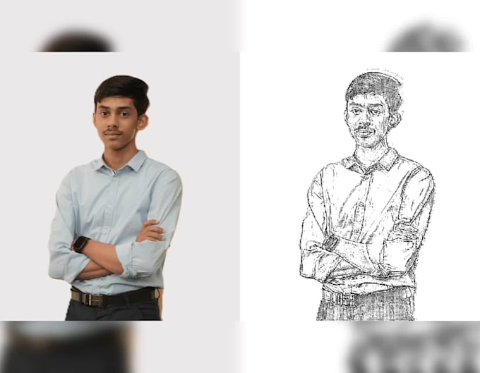 Realistic Line Turn your portraits into realistic line art sketch, bulk accepted by ...