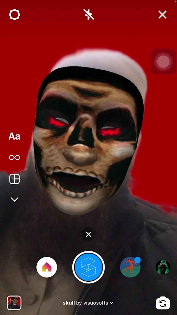 create professional instagram facebook snap chat face filter