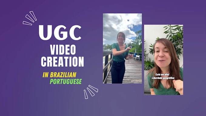 create a ugc video in portuguese