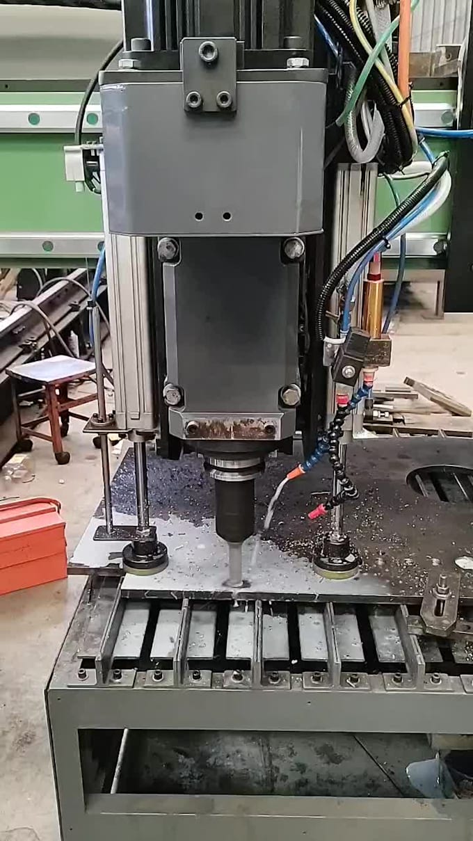 do the machine design of the cnc drilling machine with atc