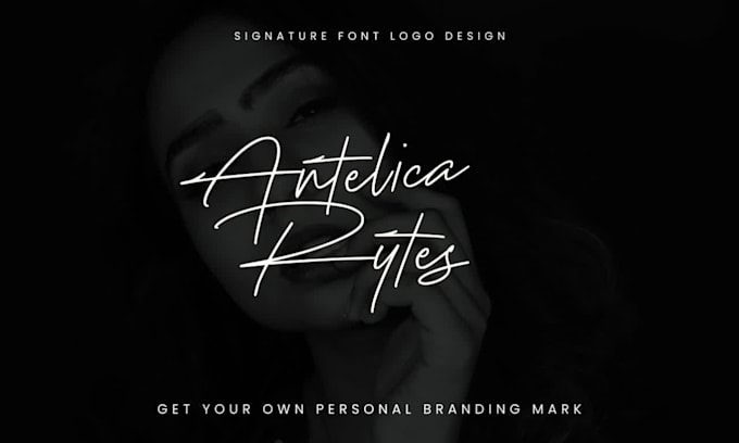 do custom typography, scripted, handwritten, cursive, signature font logo design