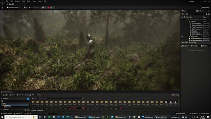 create 3d environment level design for mobile game development in blender unreal