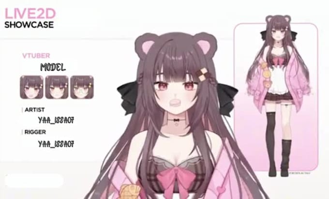 Create live2d vtuber character, live2d rigging,2d vtuber, vtuber model ...