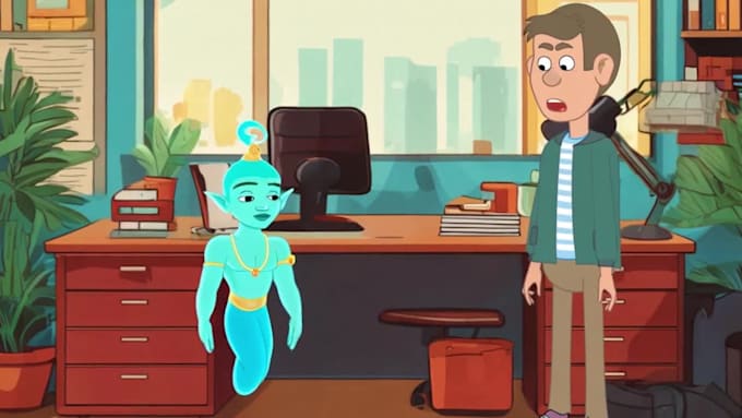 make a 2d cartoon animation video