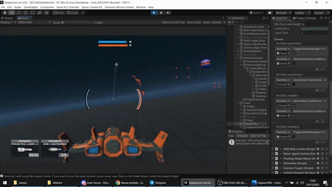 space combat game 3d hdrp