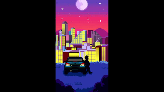 design pixel art animation music video
