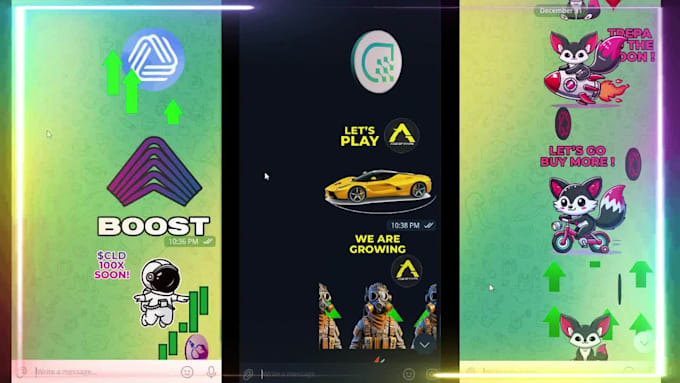 design animated telegram stickers for your crypto project