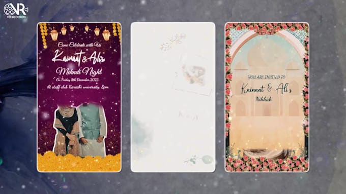 make wedding invitation animation custom and elegant