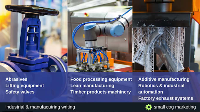 write technical manufacturing industrial blog posts