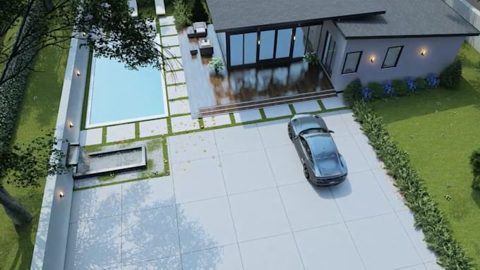 do a photorealistic exterior rendering