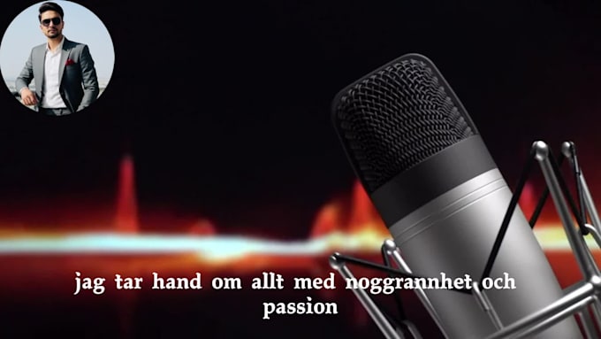 record a professional swedish voice over with translation