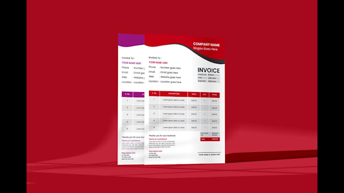 Do a design fillable pdf invoice and checklist by Pushpo_rani | Fiverr
