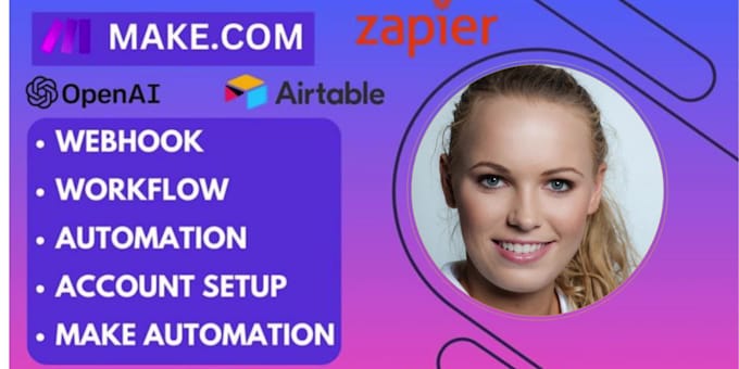 set up make com automation workflow zapier account setup monday crm click up n8n