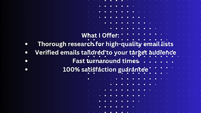 collect niche best email list