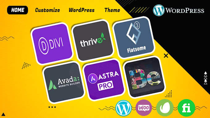 create update website using elementor astra divi avada thrive theme in wordpress