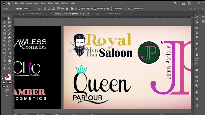 design attractive cosmetics, beauty and saloon logo