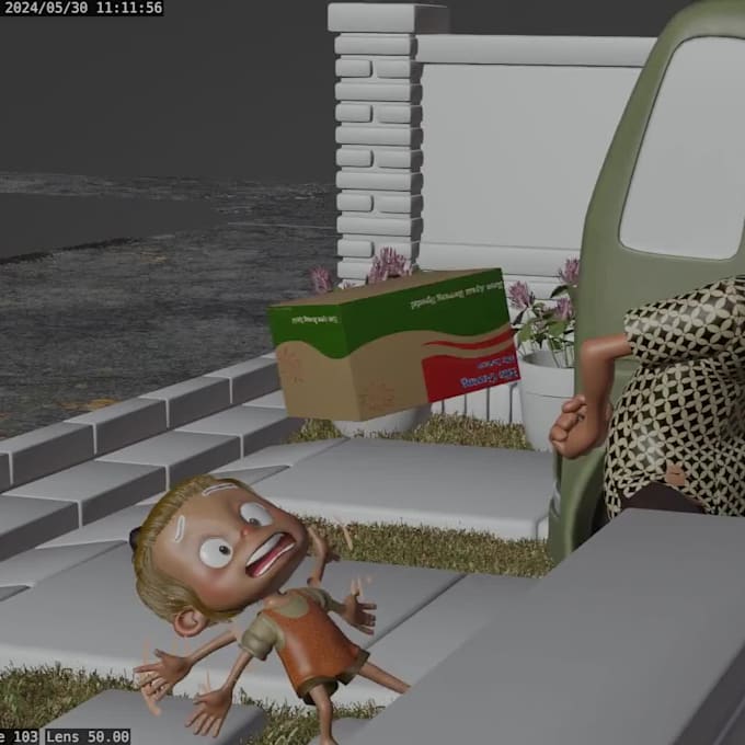 do 3d character animation on blender