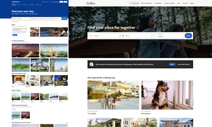vacation rental website, vacation rental for rental website with booking