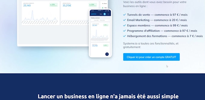 create your sales funnel on systeme io