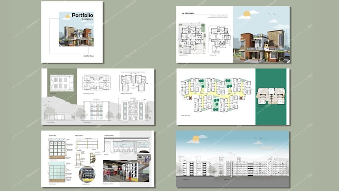 create architecture portfolio or presentation boards