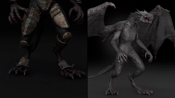 design 3d animal model, pet, dragon and dinosaur creature model 3d animation