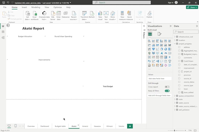 build any automated dashboard for you on power bi or excel