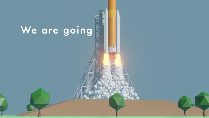 Make a rocket launch animation that has your logo by Nb_blender_art | Fiverr