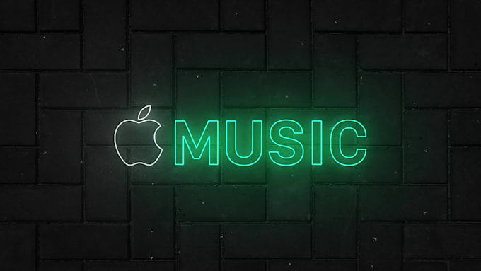 create neon logo audio visual for your music