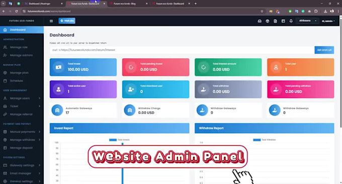 create your investment website for your business
