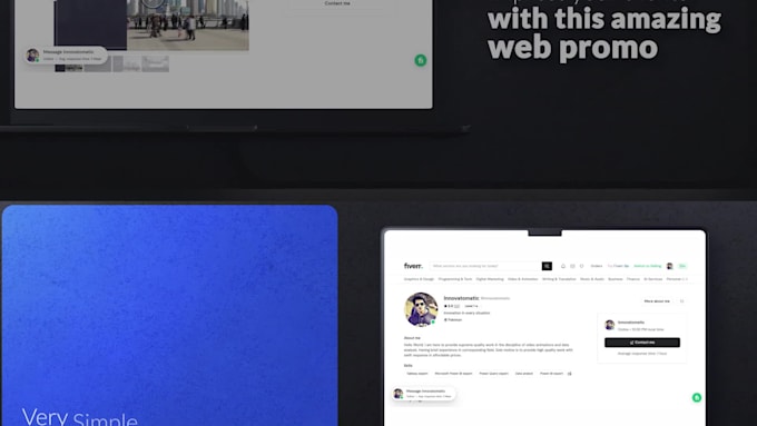 create modern website promo