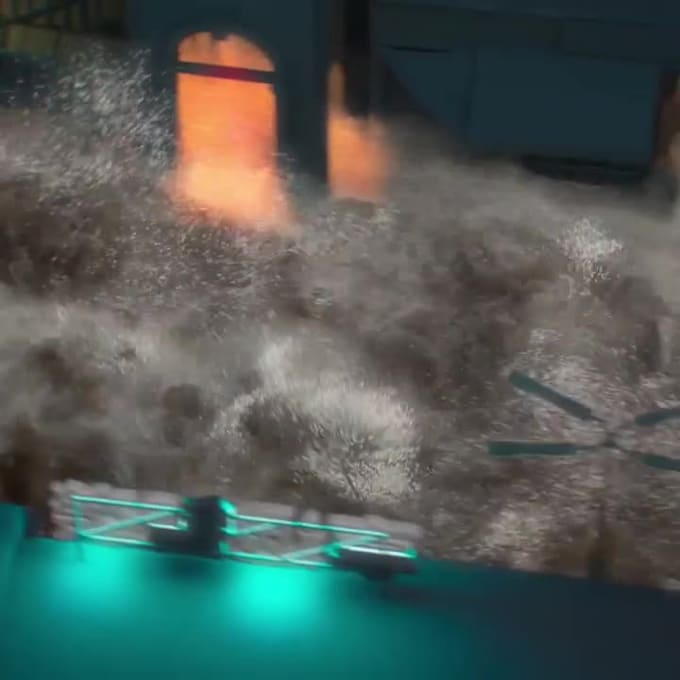 do 3d water simulation, vfx water simulation, realistic liquid simulation