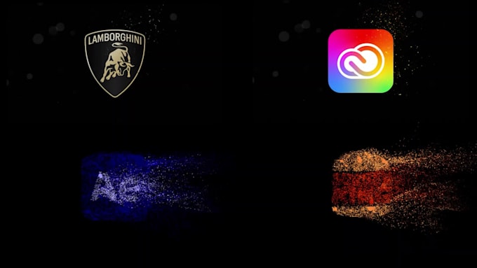 create particles logo reveal and vanish animation